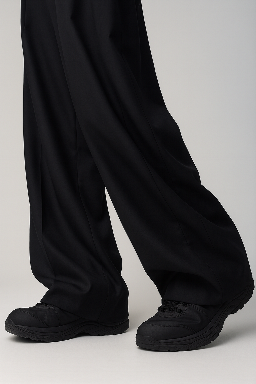 Lightweight Wide-Leg Trouser – Noir