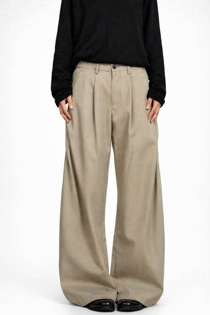 The Pleated Trouser - Sand