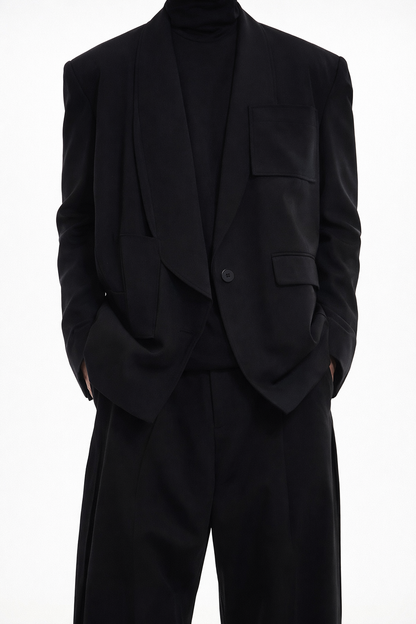 Sculpted Wrap Blazer