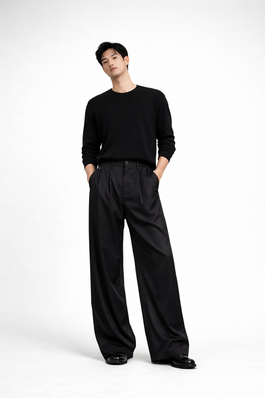 The Pleated Trouser - Noir