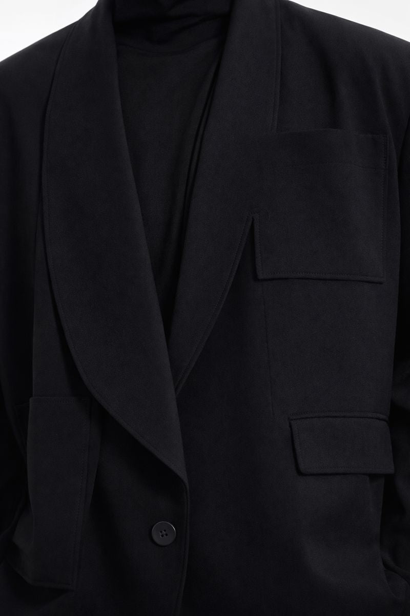 Sculpted Wrap Blazer