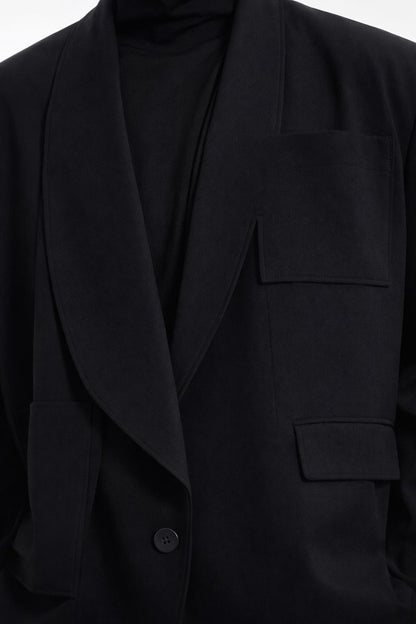 Sculpted Wrap Blazer