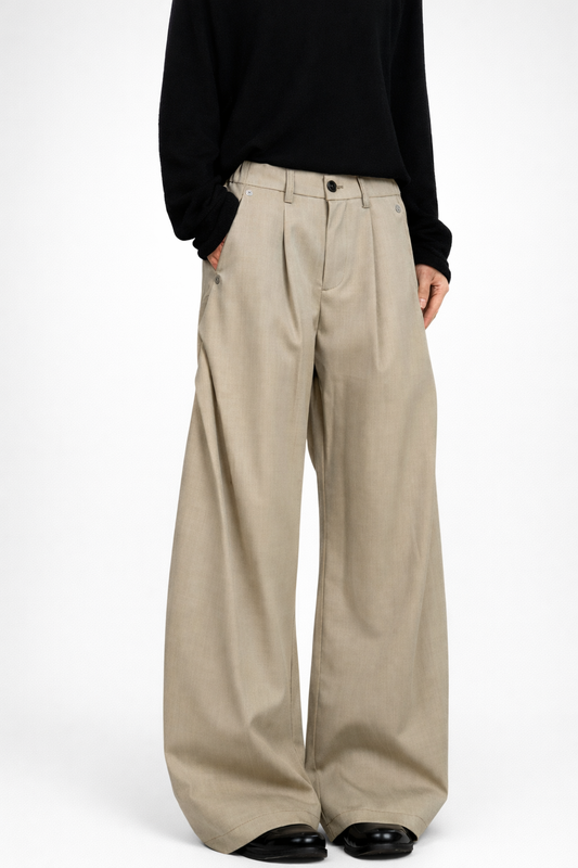 The Pleated Trouser - Sand