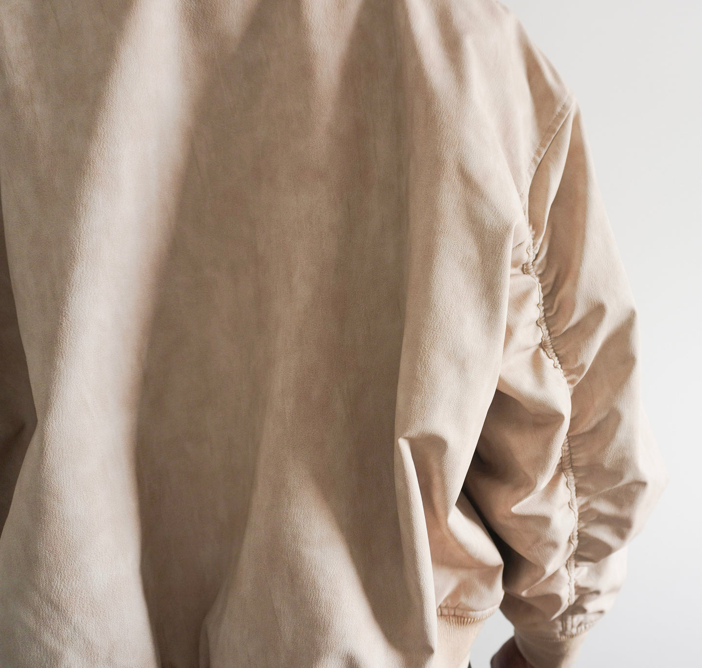 Boxy Bomber Jacket - Sand