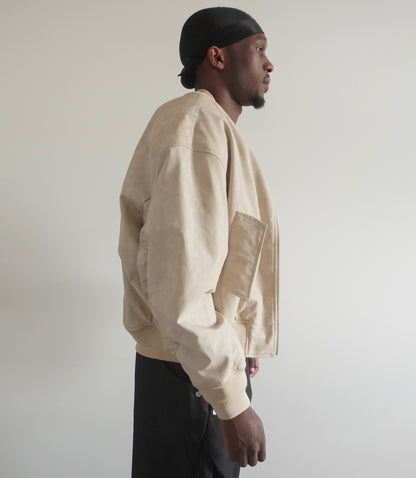 Boxy Bomber Jacket - Sand