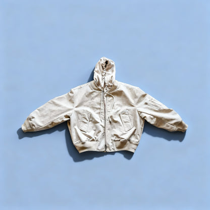 Boxy Bomber Jacket - Sand